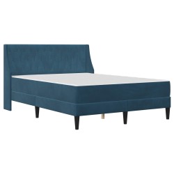 Cadre de lit avec matelas Bleu 140 x 200 cm Velours 616825616825