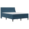 Cadre de lit avec matelas Bleu 140 x 200 cm Velours 616825616825