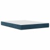 Cadre de lit avec matelas Bleu 140 x 200 cm Velours 616825616825