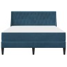 Cadre de lit avec matelas Bleu 140 x 200 cm Velours 616825616825