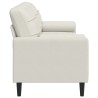 Canapé 3 places avec oreillers décoratifs crème 210 cm velours 616828616828