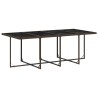 Ensemble à manger de jardin et coussins 9 pcs marron poly rotin 616832616832
