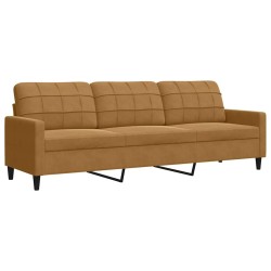 Canapé à 3 places Marron 210 cm Velours 616833616833