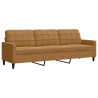 Canapé à 3 places Marron 210 cm Velours 616833616833
