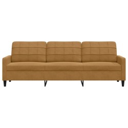 Canapé à 3 places Marron 210 cm Velours 616833616833