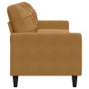 Canapé à 3 places Marron 210 cm Velours 616833616833