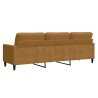Canapé à 3 places Marron 210 cm Velours 616833616833