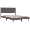 Cadre de lit avec matelas Gris 160 x 200 cm Simili cuir 616837616837