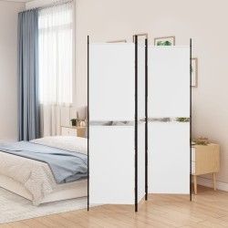 Cloison de séparation 3 panneaux Blanc 150x200 cm Tissu 616838616838