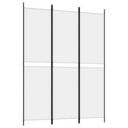 Cloison de séparation 3 panneaux Blanc 150x200 cm Tissu 616838616838