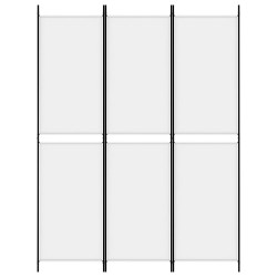 Cloison de séparation 3 panneaux Blanc 150x200 cm Tissu 616838616838