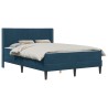 Cadre de lit avec matelas Bleu 140 x 200 cm Velours 616839616839