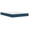 Cadre de lit avec matelas Bleu 140 x 200 cm Velours 616839616839