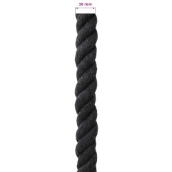 Corde Noir 2 x 2 x 10000 cm Coton 616841616841