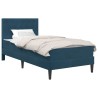 Cadre de lit avec matelas Bleu 100 x 200 cm Velours 616842616842
