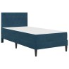 Cadre de lit avec matelas Bleu 100 x 200 cm Velours 616842616842