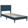 Cadre de lit avec matelas Bleu 100 x 200 cm Velours 616842616842