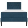 Cadre de lit avec matelas Bleu 100 x 200 cm Velours 616842616842