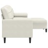Canapé à 3 places avec repose-pieds Crème 210 cm Velours 616844616844