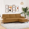 Canapé à 3 places avec repose-pieds Marron 210 cm Velours 616845616845