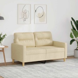 Canapé à 2 places Crème 120 cm Tissu 616848616848