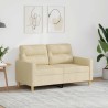 Canapé à 2 places Crème 120 cm Tissu 616848616848