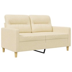 Canapé à 2 places Crème 120 cm Tissu 616848616848