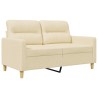 Canapé à 2 places Crème 120 cm Tissu 616848616848