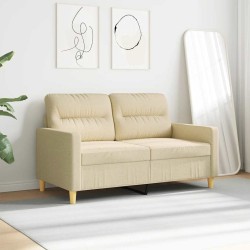 Canapé à 2 places Crème 120 cm Tissu 616848616848