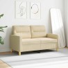 Canapé à 2 places Crème 120 cm Tissu 616848616848