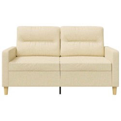 Canapé à 2 places Crème 120 cm Tissu 616848616848