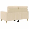 Canapé à 2 places Crème 120 cm Tissu 616848616848