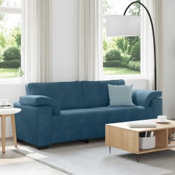 Canapé 3 places bleu velours 220x77x82 cm 616850616850