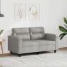 Canapé à 2 places Gris clair 120 cm Tissu microfibre 616851616851