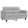 Canapé à 2 places Gris clair 120 cm Tissu microfibre 616851616851
