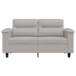 Canapé à 2 places Gris clair 120 cm Tissu microfibre 616851616851