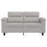 Canapé à 2 places Gris clair 120 cm Tissu microfibre 616851616851