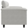 Canapé à 2 places Gris clair 120 cm Tissu microfibre 616851616851