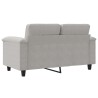 Canapé à 2 places Gris clair 120 cm Tissu microfibre 616851616851
