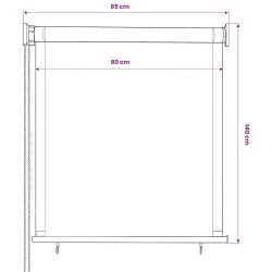 Store roulant d'extérieur 85 (l) x 140 (H) cm anthracite 616855616855