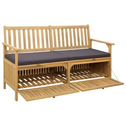 Banc de rangement avec coussin avec stockage 148 x 63 x 84 cm 616858616858