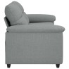 Canapé à 2 places gris clair 180x81x84 cm tissu 616860616860