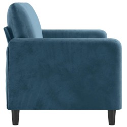 Canapé à 2 places Bleu 140 cm Velours 616861616861