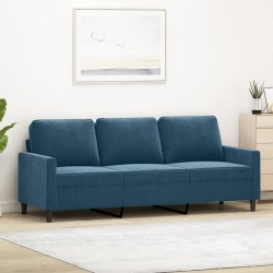 Canapé à 3 places Bleu 180 cm Velours 616863616863