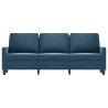 Canapé à 3 places Bleu 180 cm Velours 616863616863