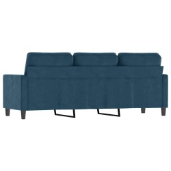 Canapé à 3 places Bleu 180 cm Velours 616863616863