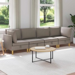 Canapé modulaire avec rangement 4 pcs Taupe Tissu 616864616864