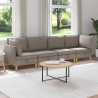 Canapé modulaire avec rangement 4 pcs Taupe Tissu 616864616864