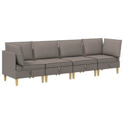 Canapé modulaire avec rangement 4 pcs Taupe Tissu 616864616864