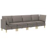 Canapé modulaire avec rangement 4 pcs Taupe Tissu 616864616864